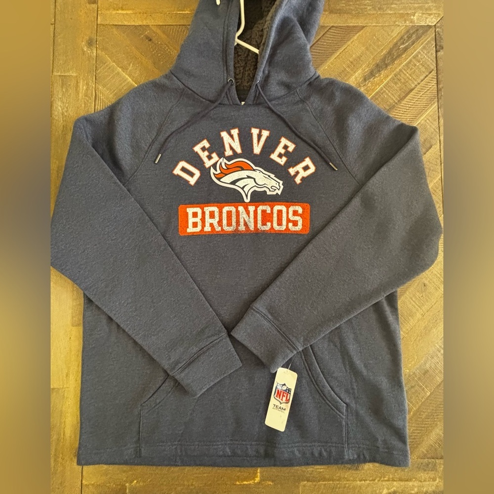 NFL Team Apparel Denver Broncos Sweatshirt Men's Size XL Blue NFL Football